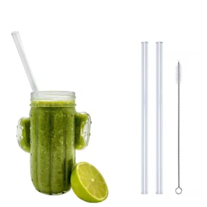 2 klare Glastrinkhalme Extra Smoothie 2