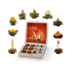 Creano Teeblumen Geschenkset in Teekiste aus Holz 1